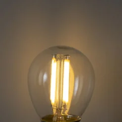 E27 3-staps dimbaar LED lamp P45 helder glas 5W 470 lm 2700K