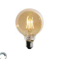 E27 3-staps dimbaar LED lamp goud G95 4W 450 lm 2700K