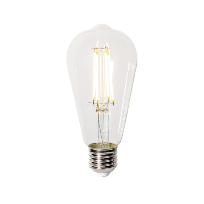 E27 3-staps dimbaar LED lamp ST64 clear 6W 700 lm 2700K