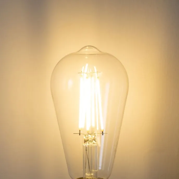 E27 3-staps dimbaar LED lamp ST64 clear 6W 700 lm 2700K