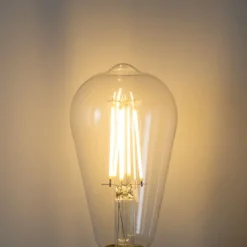 E27 3-staps dimbaar LED lamp ST64 clear 6W 700 lm 2700K