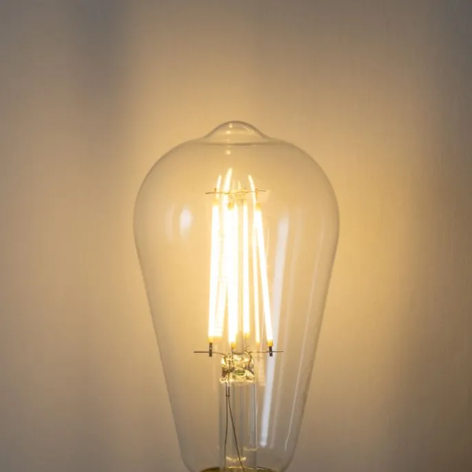 E27 3-staps dimbaar LED lamp ST64 clear 6W 700 lm 2700K