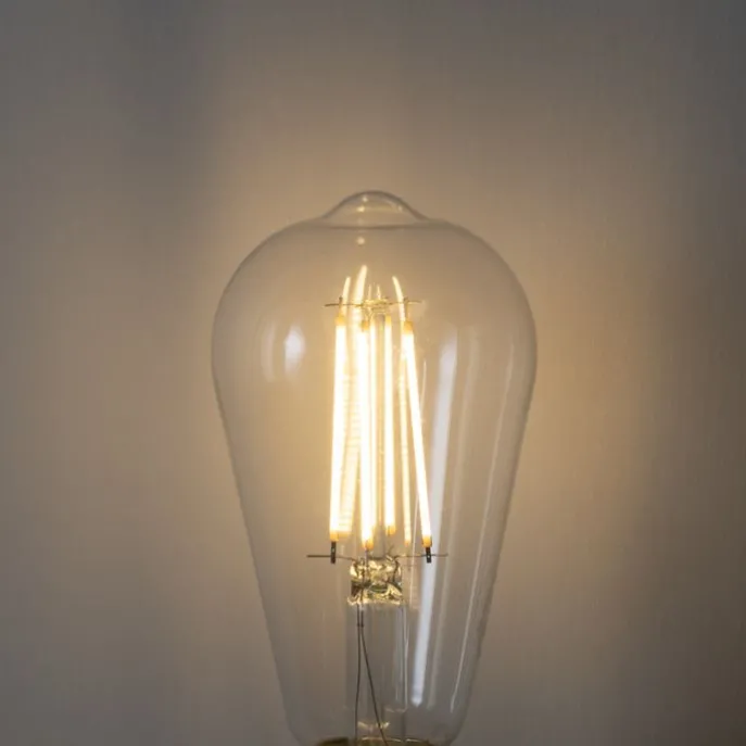 E27 3-staps dimbaar LED lamp ST64 clear 6W 700 lm 2700K