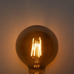 E27 3-staps dimbaar LED lamp smoke G95 4W 200 lm 1900K