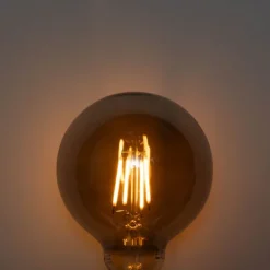 E27 3-staps dimbaar LED lamp smoke G95 4W 200 lm 1900K