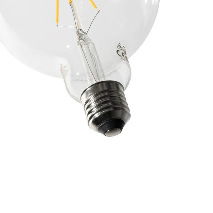 E27 3-staps dimbaar LED spiraal filament G125 4W 450 lm 2700K