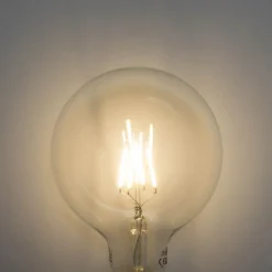 E27 3-staps dimbaar LED spiraal filament G125 4W 450 lm 3000K