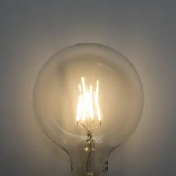 E27 3-staps dimbaar LED spiraal filament G125 4W 450 lm 3000K