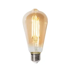 E27 3-staps dimbare LED lamp ST64 goud 6W 700 lm 2700K