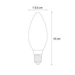 E14 3-staps dimbare LED lamp B35 helder 4W 450 lm 2700K
