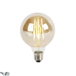 E27 3-staps dimbare LED lamp G95 goud glas 5W 380 lm 2200K