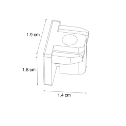 Eindstuk rail wit 1-fase - Slimline