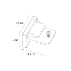 Eindstuk voor 1-fase rail zwart - Iconic
