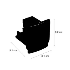 Eindstuk voor 3-fase rail zwart - 3-Phase