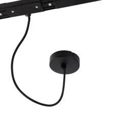 1-fase railsysteem donkerbrons met 4 spots en I voeding rond - Jeana