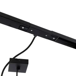 1-fase railsysteem donkerbrons met 4 spots en I voeding vierkant - Jeana