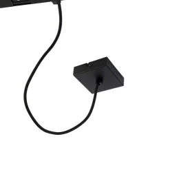 1-fase railsysteem donkerbrons met 4 spots en I voeding vierkant - Jeana