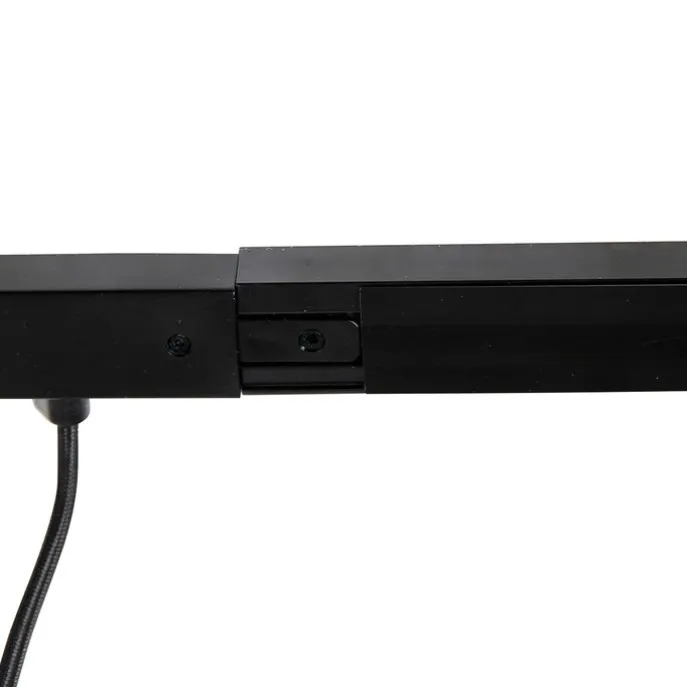 1-fase railsysteem zwart met 4 spots en I voeding rond - Jeana