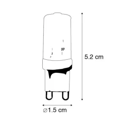 G9 dimbare LED lamp mat 3W 280 lm 2700K