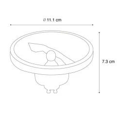 GU10 dimbare LED lamp AR111 wit 11W 810 lm 2700K