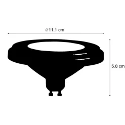 GU10 LED lamp helder 111mm 8W 750 lm 3000K