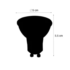 GU10 LED lamp 50mm helder 5W 360 lm 2700K