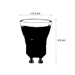 GU10 LED lamp 35mm 3,5W 180 lm 2700K