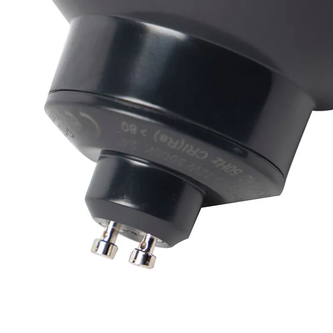 GU10 LED lamp zwart 111mm 11W 820 lm 3000K