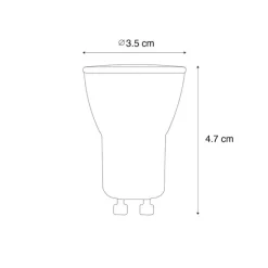 GU10 35mm dimbare LED lamp 4W 228 lm 2200K