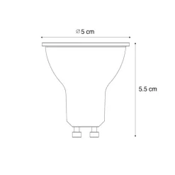 GU10 3-staps dimbare LED lamp 3W 198 lm 2000 - 6000K