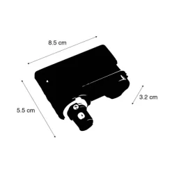 Hanglamp adapter voor 3-fase rail zwart - 3-Phase