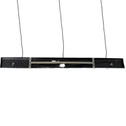 Hanglamp bamboe met wit langwerpig 3-lichts - Canna Diamond