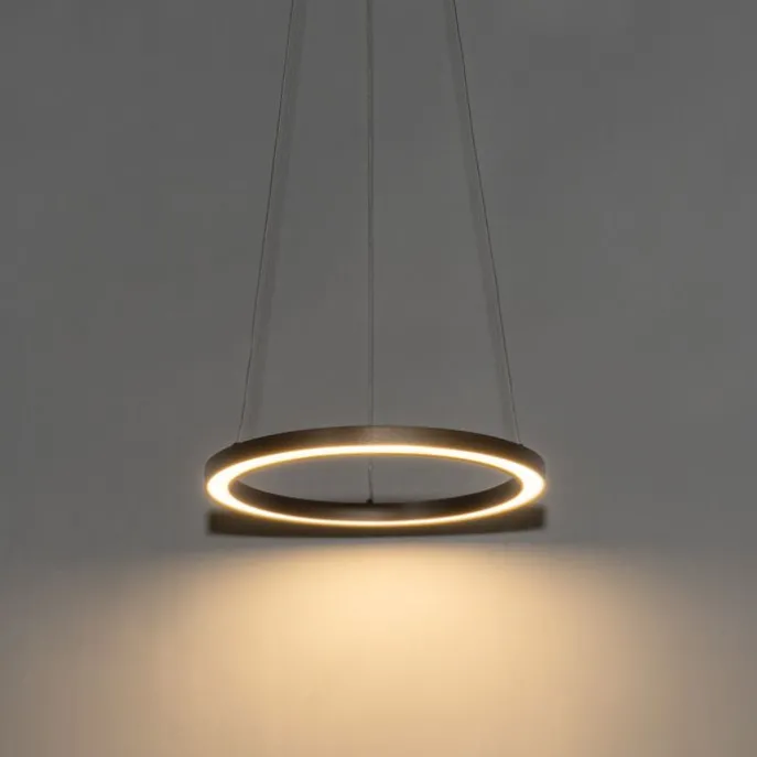 Hanglamp brons 40 cm incl. LED 3-staps dimbaar - Girello