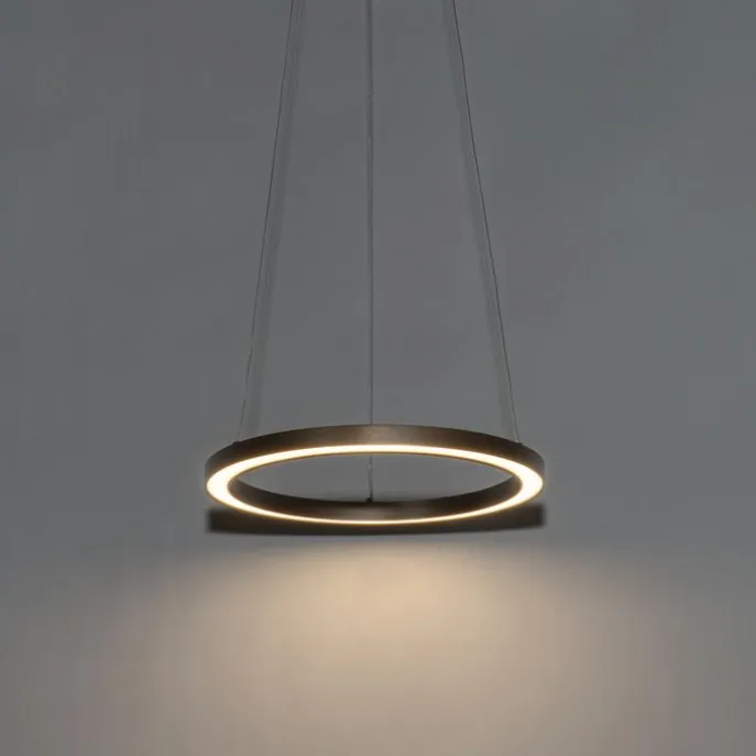 Hanglamp brons 40 cm incl. LED 3-staps dimbaar - Girello