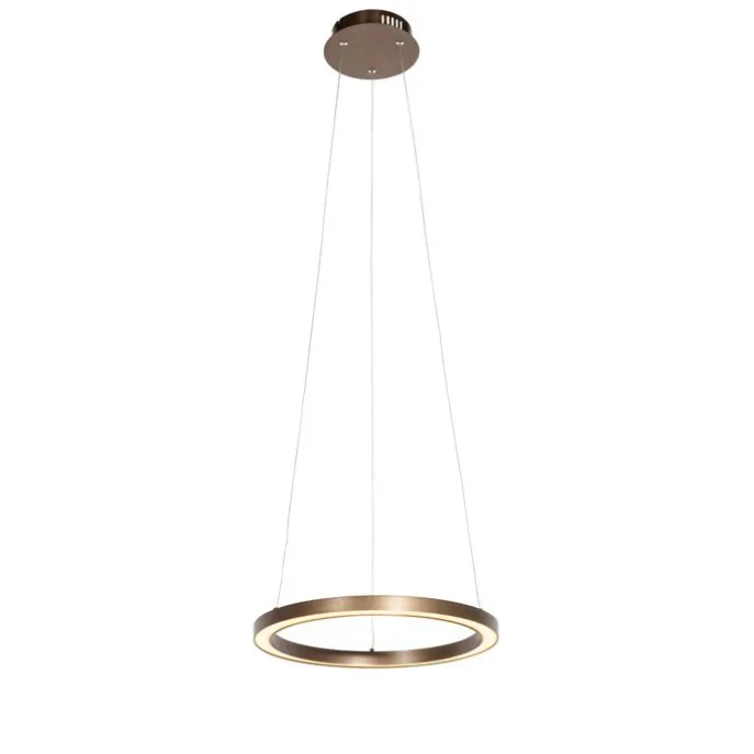 Hanglamp brons 40 cm incl. LED 3-staps dimbaar - Girello