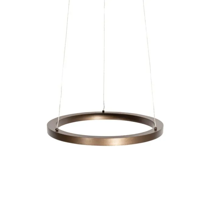 Hanglamp brons 40 cm incl. LED 3-staps dimbaar - Girello
