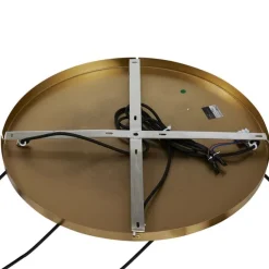 Hanglamp brons met smoke amber en groen glas rond 4-lichts - Bao