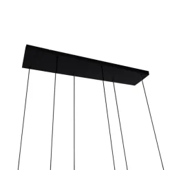 Hanglamp brons met taupe en beige 6-lichts - Ans