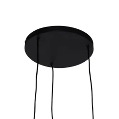 Hanglamp brons met taupe en beige 3-lichts - Ans