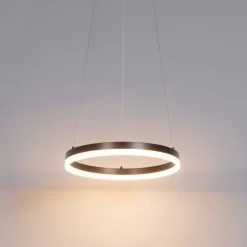 Hanglamp donkerbrons 40 cm incl. LED 3-staps dimbaar - Anello