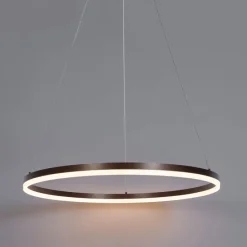Hanglamp donkerbrons 80 cm incl. LED 3-staps dimbaar - Anello