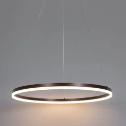 Hanglamp donkerbrons 80 cm incl. LED 3-staps dimbaar - Anello