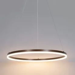 Hanglamp donkerbrons 80 cm incl. LED 3-staps dimbaar - Anello