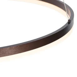Hanglamp donkerbrons 80 cm incl. LED 3-staps dimbaar - Anello