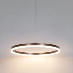 Hanglamp donkerbrons 60 cm incl. LED 3-staps dimbaar - Anello