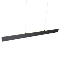 Hanglamp donkergrijs incl. LED met afstandsbediening - Casper