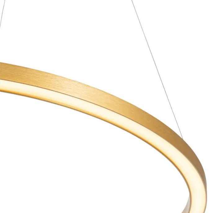 Hanglamp goud 80cm incl. LED 3-staps dimbaar - Girello