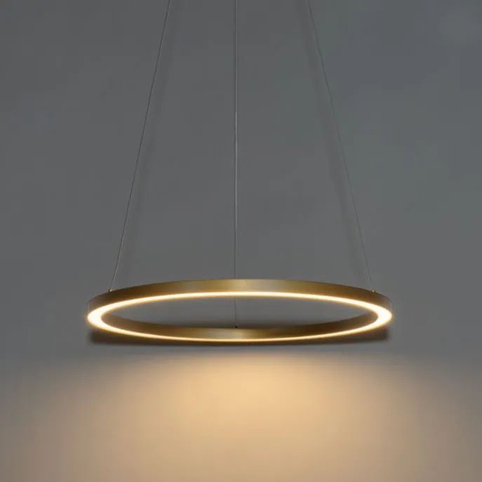 Hanglamp goud 60cm incl. LED 3-staps dimbaar - Girello