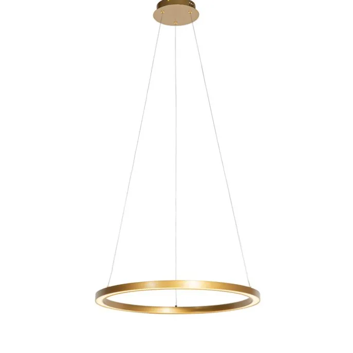 Hanglamp goud 60cm incl. LED 3-staps dimbaar - Girello