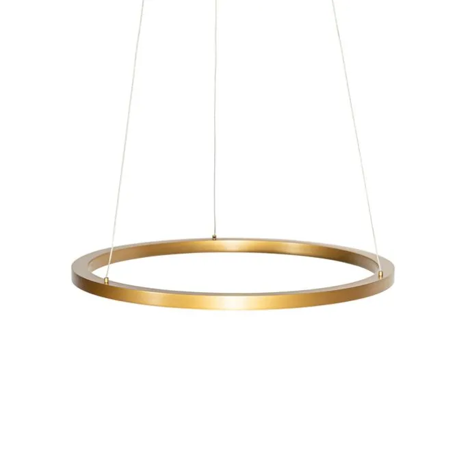 Hanglamp goud 60cm incl. LED 3-staps dimbaar - Girello